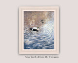 White Framed Eider Duck Pair