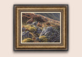 Picture of a pair of red grouse -framed print - bronze